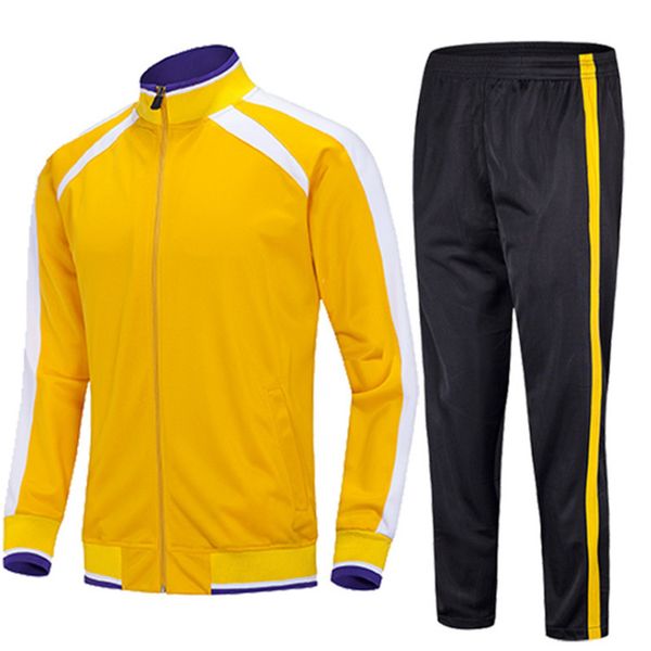 

diy available autumn and winter new men's sports suit men's casual running basketball sportswear gold velvet training suit for tea, Gray