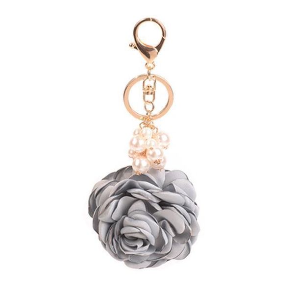 

pronuvel fashion rose flowers keychain bag pendant car ornaments charm for women key chain buckle key ring porte clef eh594 h sqcaph