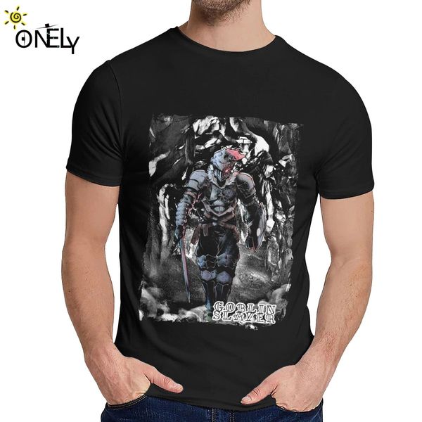 

sport stylish goblin slayer t shirt male awesome pure cotton anime dark fantasy camiseta classic round neck