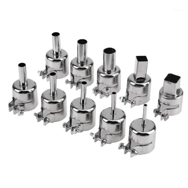 

10pcs set heat tool nozzles kits for air soldering station repair tools heat tool hair dryer1
