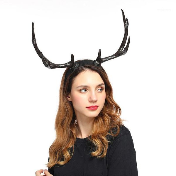 Weihnachtsdekorationen Hirsch Stirnbänder Horn Kopfbedeckung Festival Haarschmuck Geweih Fantasy Kostüm Fee Kopfschmuck1