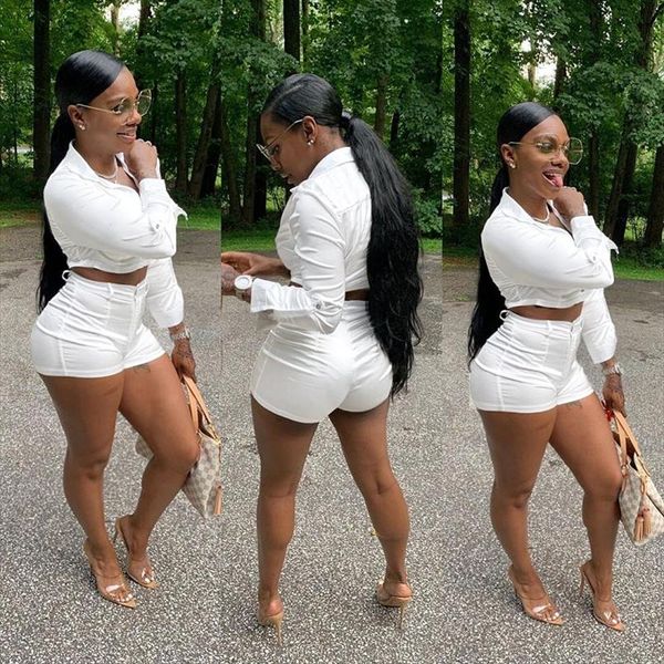

white slim 2 piece set women short jackets and shorts two piece set high street fashion outfit dw5083, Gray