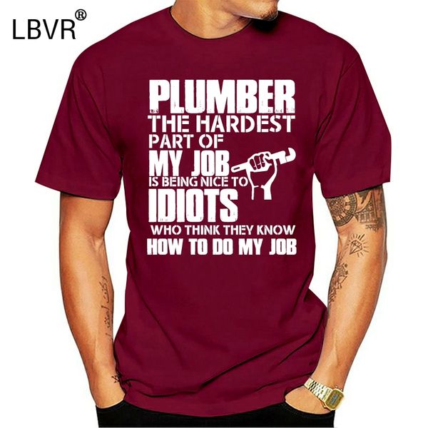 

men plumber the hardest part of my job is being nice to idiots who think they know how to do my job hoodie designers t shirts sweatshirt