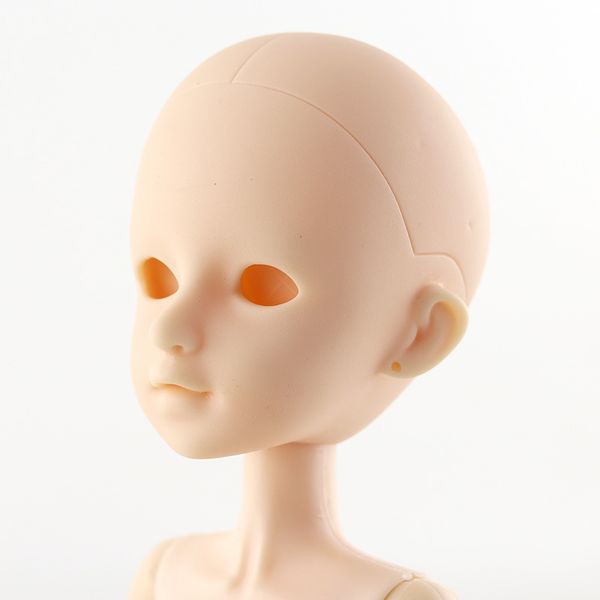 

36cm 22 movable joint bjd doll female naked nuded body 3d eyes bald head diy makeup doll toys for girls gift t200712
