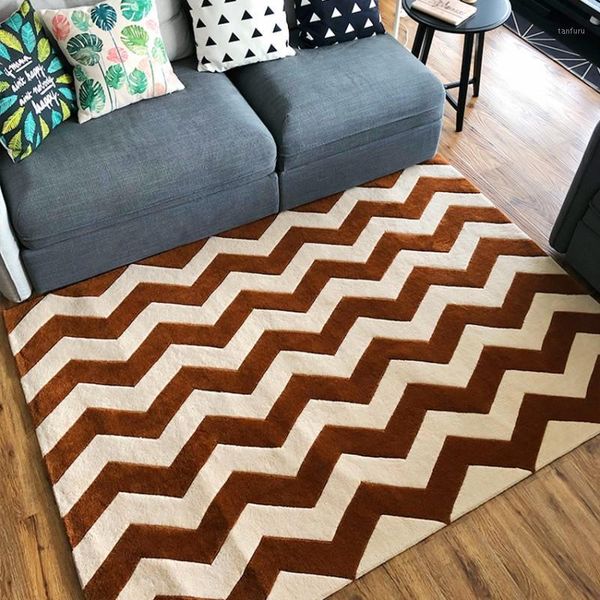 

nordic style geometric bedside rug, big size 1.6cm thick coffee table carpet,pastoral home decorative living room1