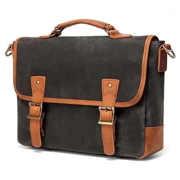 

2020 new men vintage casula leather briefcase lapbag large capacity messenger bag men shoulder office document handbag1