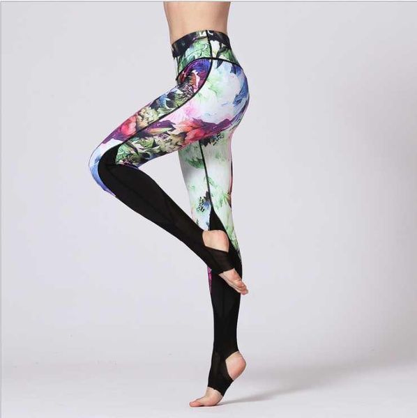 

print breathable leggings quick-drying workout pants sweatpants women sport fitness yoga kg-798, White;red