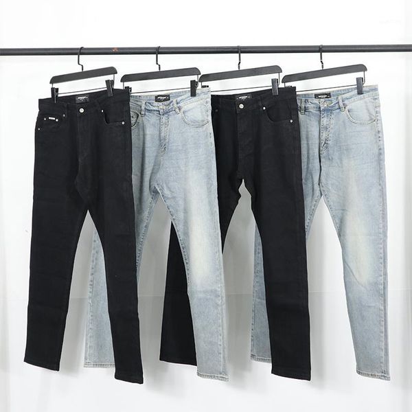 

2020fw straight represent jeans men women quality denim pants streetwear adererror represent fit skinny jeans men1, Blue