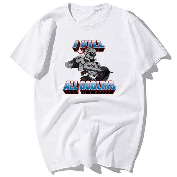 

sport funny goblin slayer i kill all goblins hip hop print t-shirt men summer casual cotton short sleeve t-shirts harajuku streetwear
