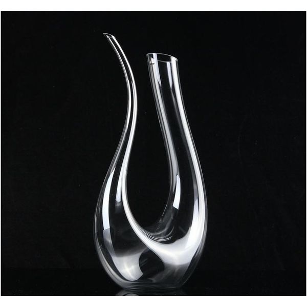 

eco-friendly 1200ml u-shaped glass horn wine decanter party wine pourer red beer carafe aerator ba jllhhd outbag2007