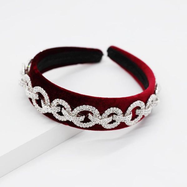 

crystal hairbands black baroque crown velvet wide headband vintage bridal tiaras wedding hair accessories women hair ornaments, Golden;silver