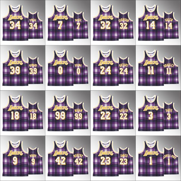 

лос-анджелес лейкерс доверие брайант леброн джеймс шакил о'нил энтони дэвис частный школа пользовательского джерси, Black