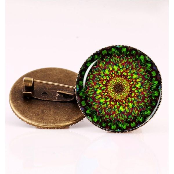 

suteyi flowers brooch pins flower beautiful spiritual large women brooches vintage badge mandala jewelry accessories yoga nature bbyncj, Gray