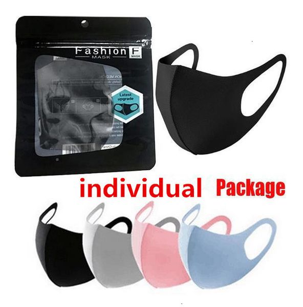 

cloth silk stock washable ice in reusable face mask individual package designer adults kids masks dhl ing