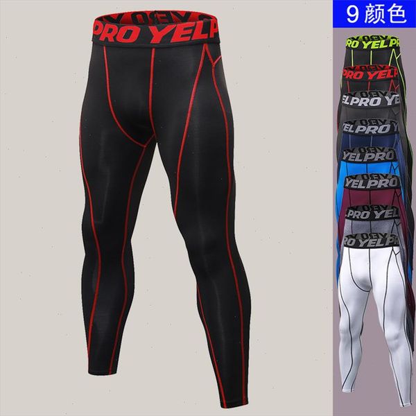 

new skinny sweatpants for men compression pants men fashion leggings men jogger fitness pants gyms elastic trousers, Black