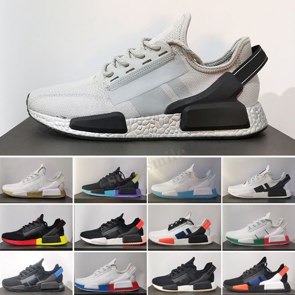 

new r1 v2 runner shoes mens sneakers core black white metallic gold red blue carbon shock iridescent japan men women trainers