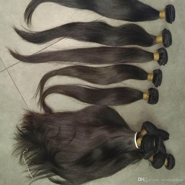 

unprocessed virgin straight cambodian hair wefts 3pcs mix lengths holiday promotion nice vendor 8a natural colors, Black
