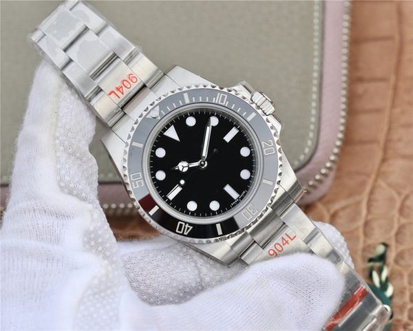 

n factory v11 eta 2836 deluxe men watch sapphire black ceramic diving luminous no date wristwatch 114060 model mechanical fashion waterproof, Slivery;brown