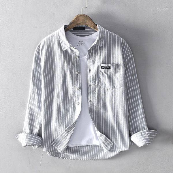 

striped 100% cotton shirt men long sleeve turn down collar pure cotton men's business dress shirts camisas para hombre ts-6581, White;black