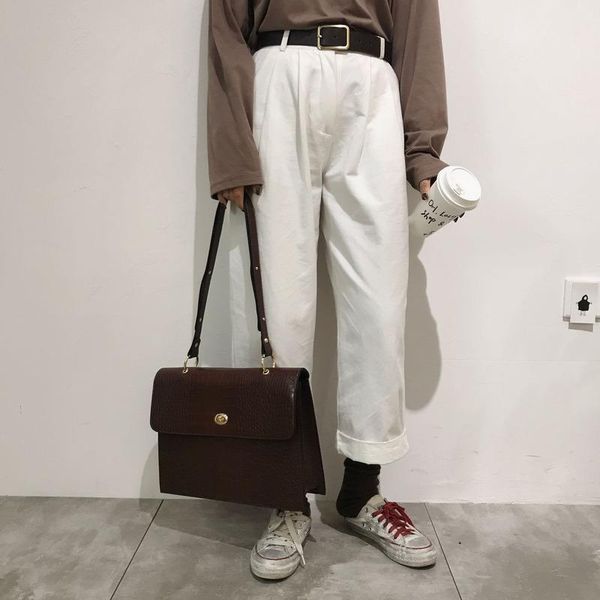 

one-shoulder bag female 2020 new fashion crocodile lapbags ins mass ms. briefcase