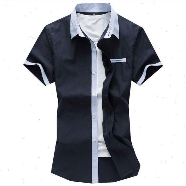 

plus size 7xl mens shirts casual fashion 2021 summer short sleeve mens dress shirts pocket good quality social shirt, White;black