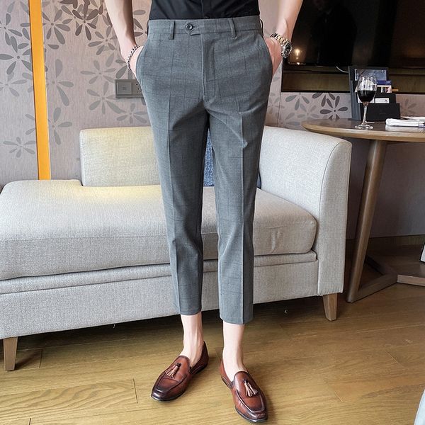 

spring pantstrousers casual pants and summer 2020 new style trousers men's capris slim trend youth personality tapered slim casual pant, Blue