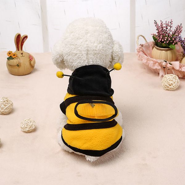 

bumble bee dog clothes costume dress up coat apparel cute lovely cosplay cartoon pajamas puppy hoodie winter autumn pet