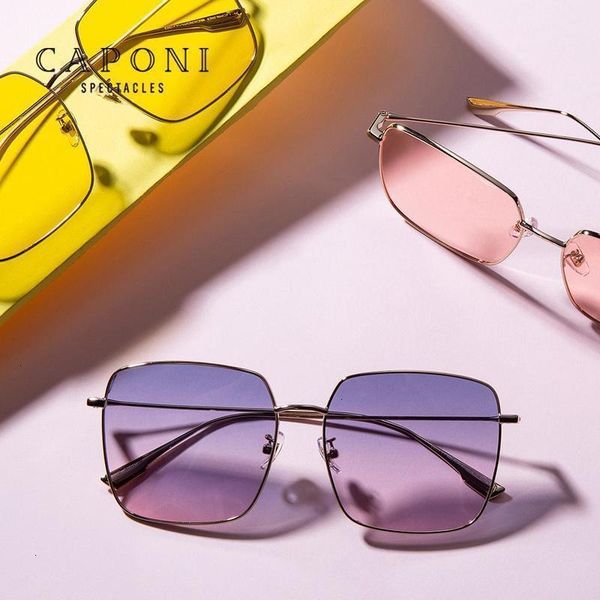 

caponi square lady 2020 sun lense vintage multicolor cp2108 women eye glasses new trending women fashionable glasses sunglasses ffvoo