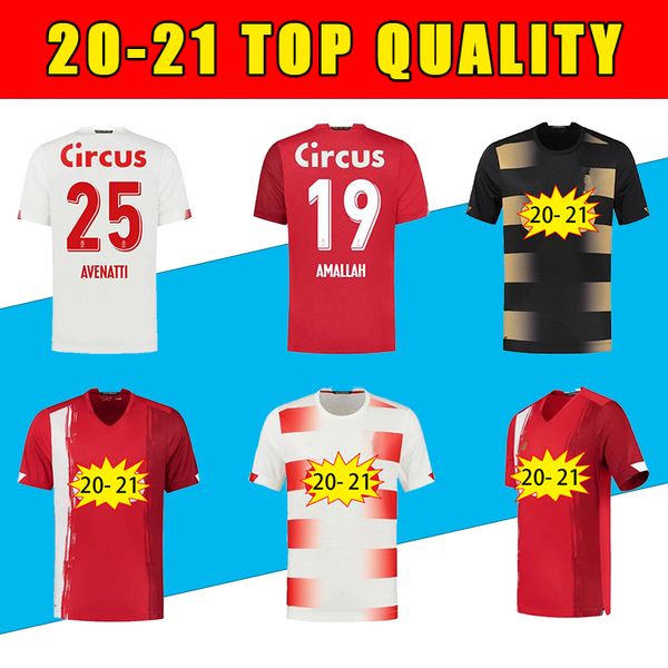 

2020 2021 standard liege soccer jerseys standard liege avenatti vanheusden cimirot emond home away 20 21 football shirt s-2xl, Black;yellow