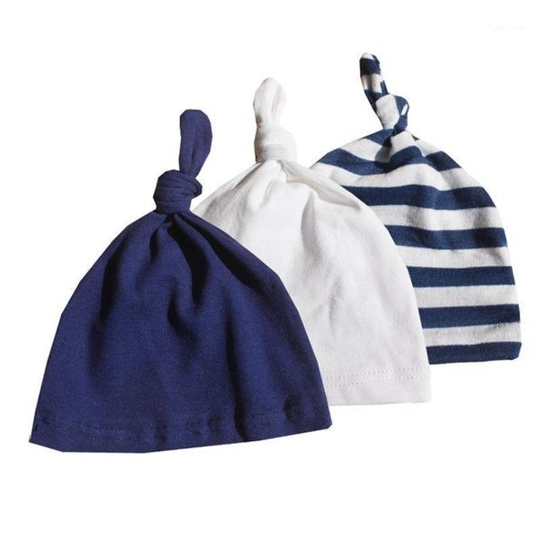 

3pcs/set toddler kids boys girls hats caps cotton striped hat & cap for baby accessories beanies newborn pgraphy props sx11, Slivery;white