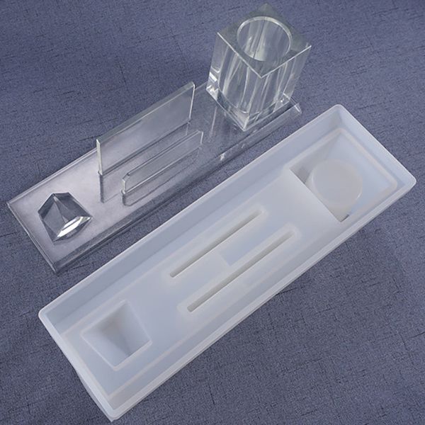 

3d pen business card holder silicone for home makeup storage box deskswing table mold making diy crafts q1106