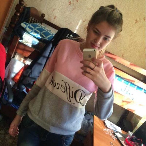 

autumn winter women fleeve hoodies printed letters different women's casual sweatshirt hoody ing, Black