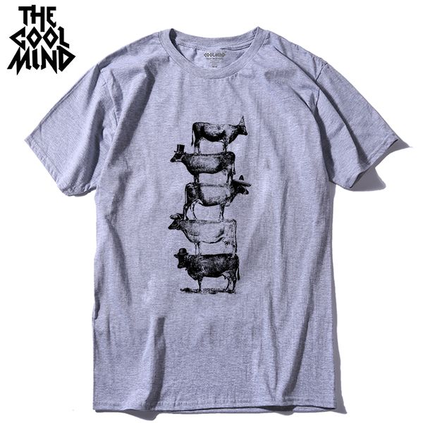 

sport coolmind qi0410a 100% cotton funny men t shirt casual short sleeve summer mens tshirt male loose t-shirt tee shirts