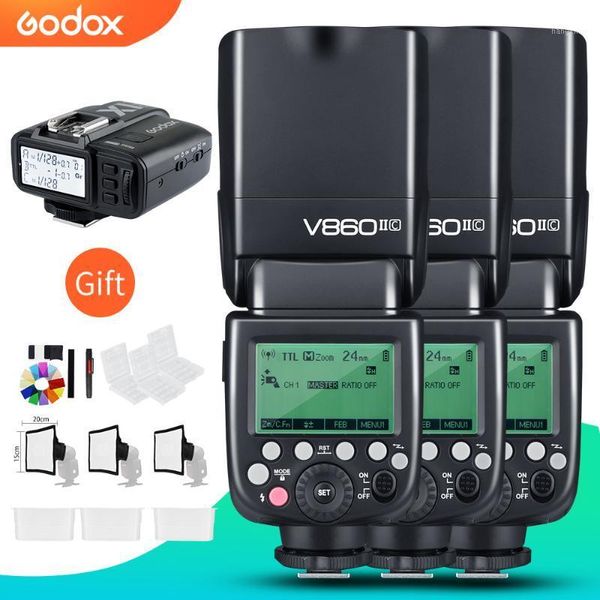 

godox 3x v860ii-c v860ii-n v860ii-s v860ii-f v860ii-o 1/8000sl flash speedlite x1t trigger for fuji1