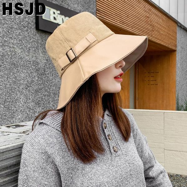 

пояс bucket hat женщины осень зима кожезаменитель fisherman шляпы plain cap рыбалка панама большие брим шапки для женщин женские шапки, Blue;gray