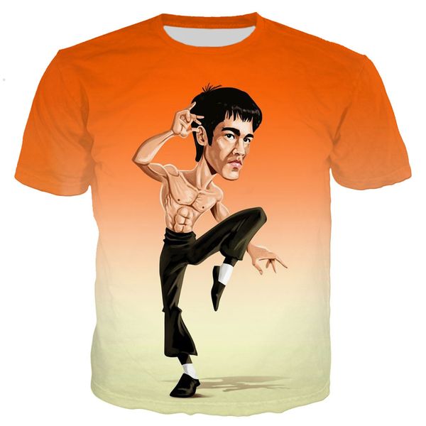 

bruce lee 3d print shirts hippie plus size plus size men clothing