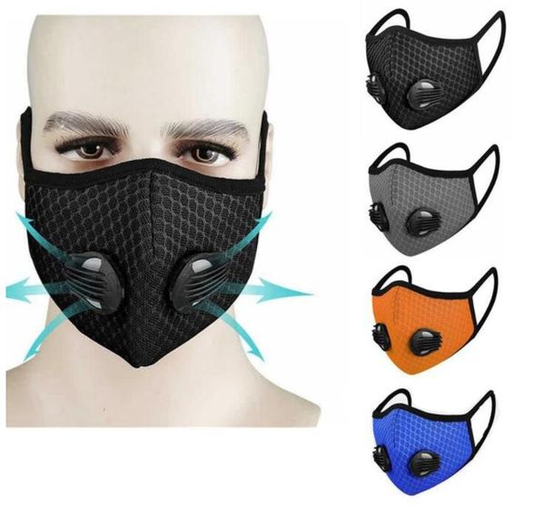 

cycling face mask breathable filter mouth cover with valve windproof dustproof anti-fog mask sunscreen outdoor cycling face mask lsk1680