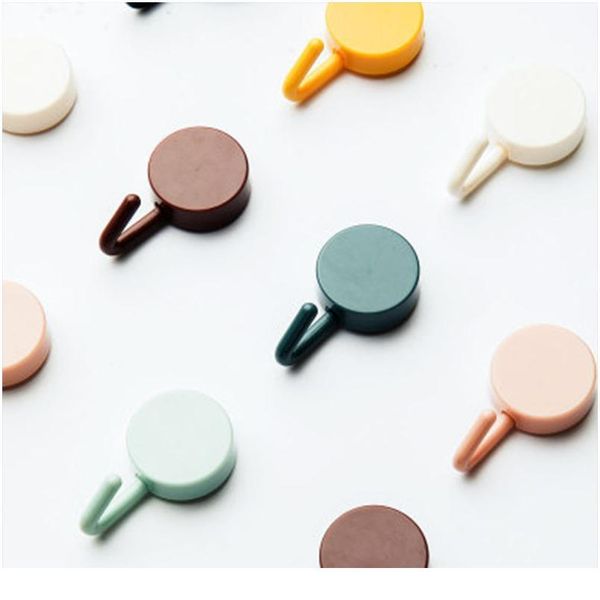 

10pcs solid color punching door without trace nail small hook clothes hook mounted wall hook wall hooks decorativ bbyryf