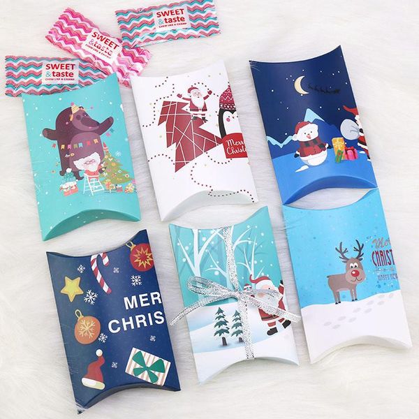 

christmas packaging gift box pillow xmas tree elk christmas dragee candy wrapping paper chocolate bag gifts for the new year wmtwxg