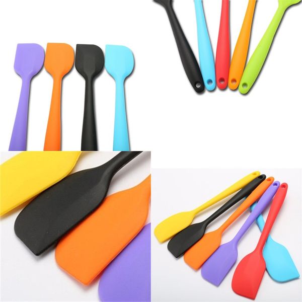 

silicone baking tools oil knife cream butter cake spatula kitchen tool macarone flat scraper non slip 1 35hy f2