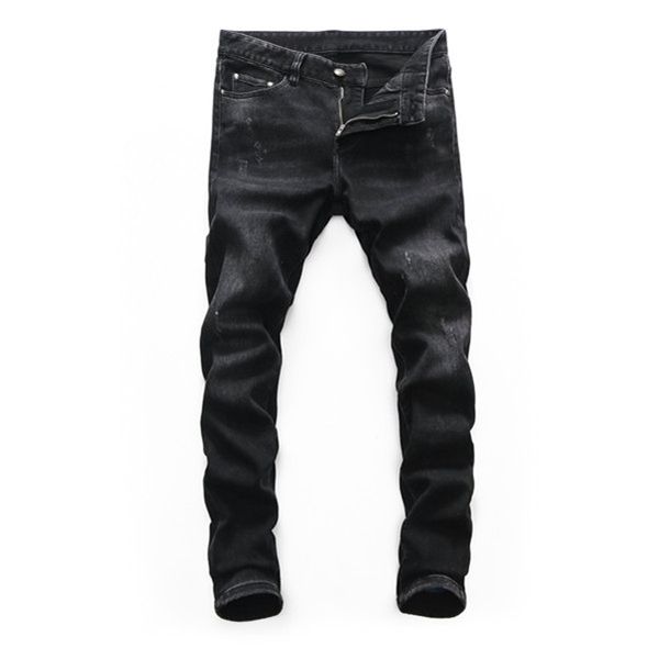 

men skinny biker pants new designer slim fit fashion biker motorcycle mens denim jeans ripped zipper men's luxury designer jeans, Blue