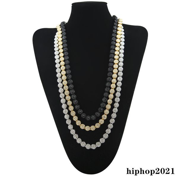 

iced out chains gold hip hop bling necklaces jewelry cz gold diamond mens diamond necklace chains, Silver