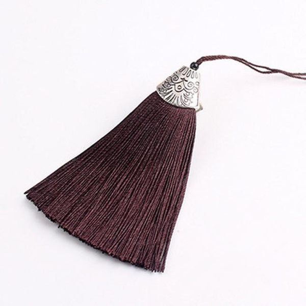 

10pcs metal caps tassel fringe pendant diy material polyester cord party tassel trim curtains decor tassels ribbon accessories h jllbmd