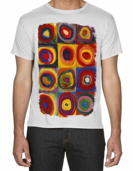 

kandinsky colour study square with concentric circles large print mens t-shirt sport hooded sweatshirt hoodie