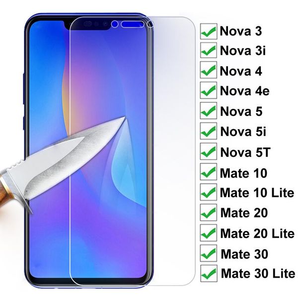 

15d protection glass on for huawei nova 3 3i 4 4e nova5 5i 5t screen protector for huawei mate 10 20 30 lite tempered glass film