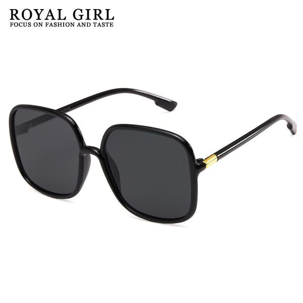 

royal girl square fashion sunglasses women oversized brand design vintage retro trendy large big sun glasses female ss065, White;black