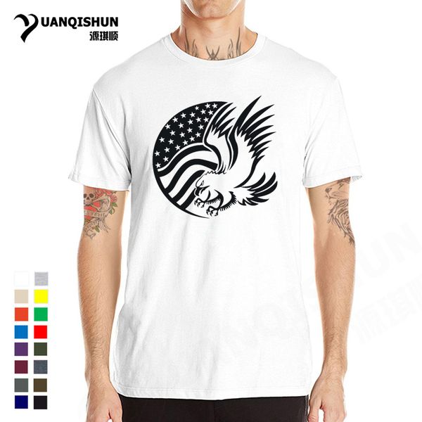 

спорт сша eagle флаг tshirt новый дизайн американский флаг печать tshirt высокого качества дышащий хлопок мужчины футболка street hip hop тр