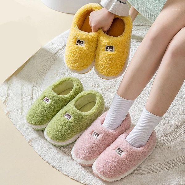 

slippers winter women home shoes plush warm ladies flats woman non-slip flock elastic slipper female sewing footwear 1, Black