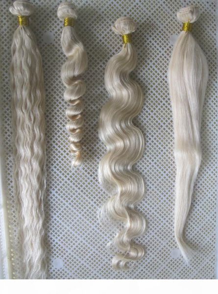 

#60 platinum blonde virgin brazilian hair weave bundles 100g 8a unprocessed brazilian kinky curly weave hair remy queen hair, Black