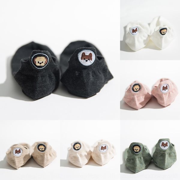 

uejwn весна новых вышитых пяток собаки лодки лодочные ноги socksleft и право sockscandy персонализированных женских носков конфет стильного, Black